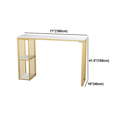 Glam 1/3 Stück Stangen Tisch Set Rechteckstein Steinzähler mit hohen Hockern für Cafe