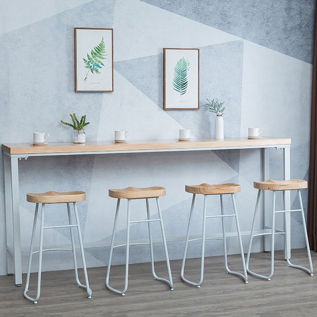 Ensemble de table de bar contemporain 1/2/3 pièces Table de bar rectangulaire en bois avec tabouret de bar