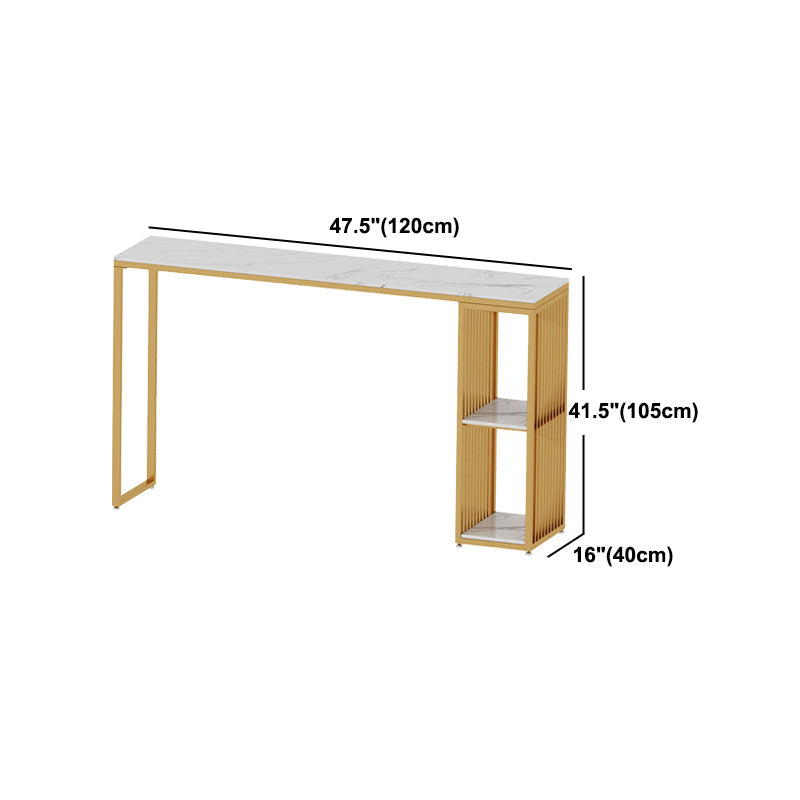 Glam 1/2/3-teiliges Bartisch-Set, rechteckiger Marmor-Bartisch mit Barhocker