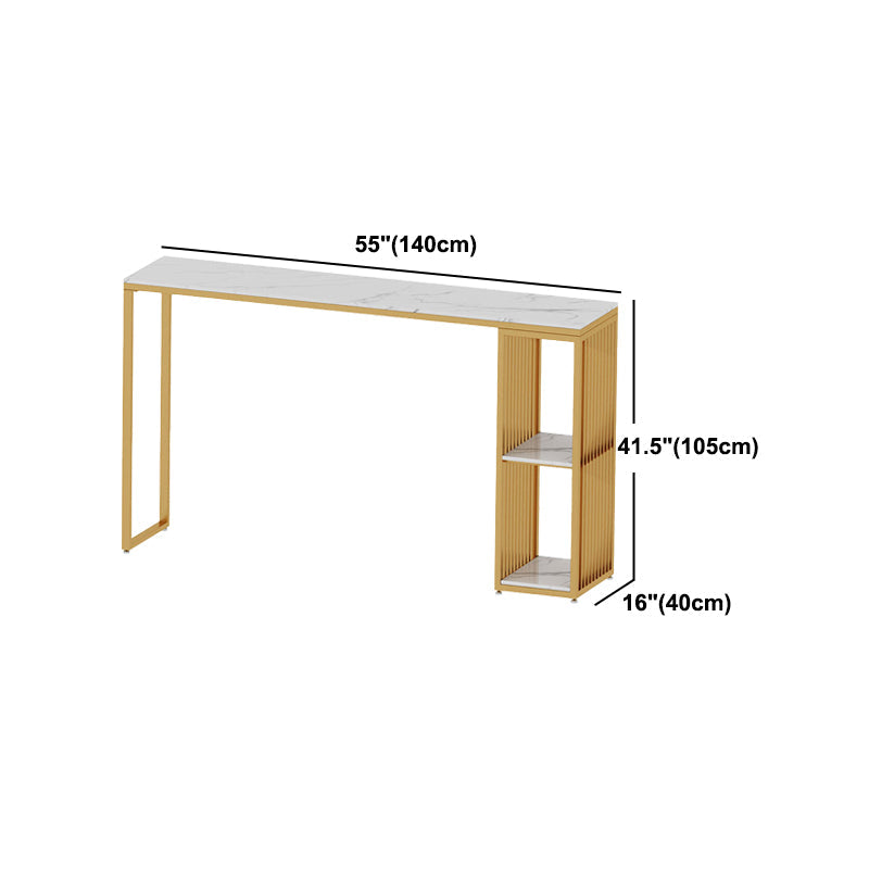 Glam 1/2/3-teiliges Bartisch-Set, rechteckiger Marmor-Bartisch mit Barhocker