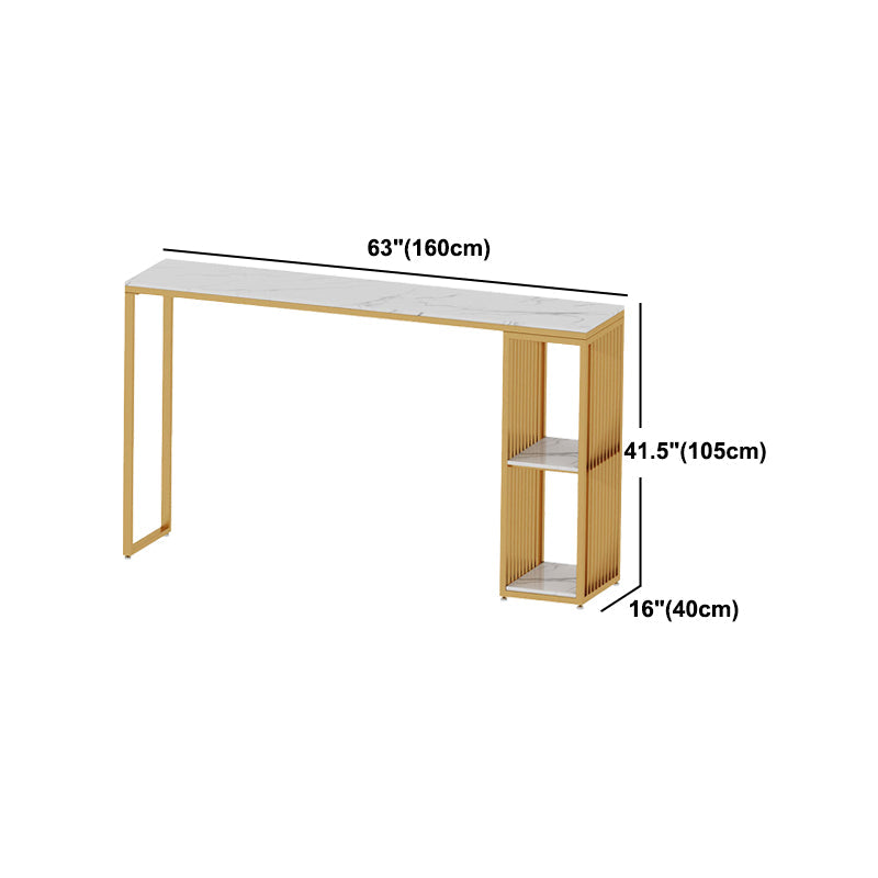 Glam 1/2/3-teiliges Bartisch-Set, rechteckiger Marmor-Bartisch mit Barhocker