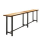 Modern Bar Table Set 1/7 Pieces Rectangle Pine Wood Counter Table for Shop Wood 126"L x 16"W Clearhalo 'Bar Furniture' 'furn' 'furn_home_bar_bar_sets' 'Furniture' 'Home Bars & Bar Sets' 'home_bar_bar_sets' 'Kitchen & Dining Furniture' 5812738