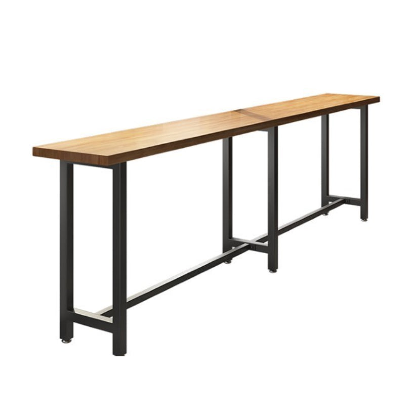 Modern Bar Table Set 1/7 Pieces Rectangle Pine Wood Counter Table for Shop Wood 126"L x 16"W Clearhalo 'Bar Furniture' 'furn' 'furn_home_bar_bar_sets' 'Furniture' 'Home Bars & Bar Sets' 'home_bar_bar_sets' 'Kitchen & Dining Furniture' 5812738
