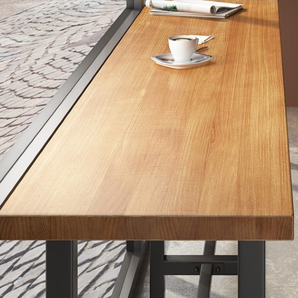 Modern Bar Table Set 1/7 Pieces Rectangle Pine Wood Counter Table for Shop Clearhalo 'Bar Furniture' 'furn' 'furn_home_bar_bar_sets' 'Furniture' 'Home Bars & Bar Sets' 'home_bar_bar_sets' 'Kitchen & Dining Furniture' 5812742