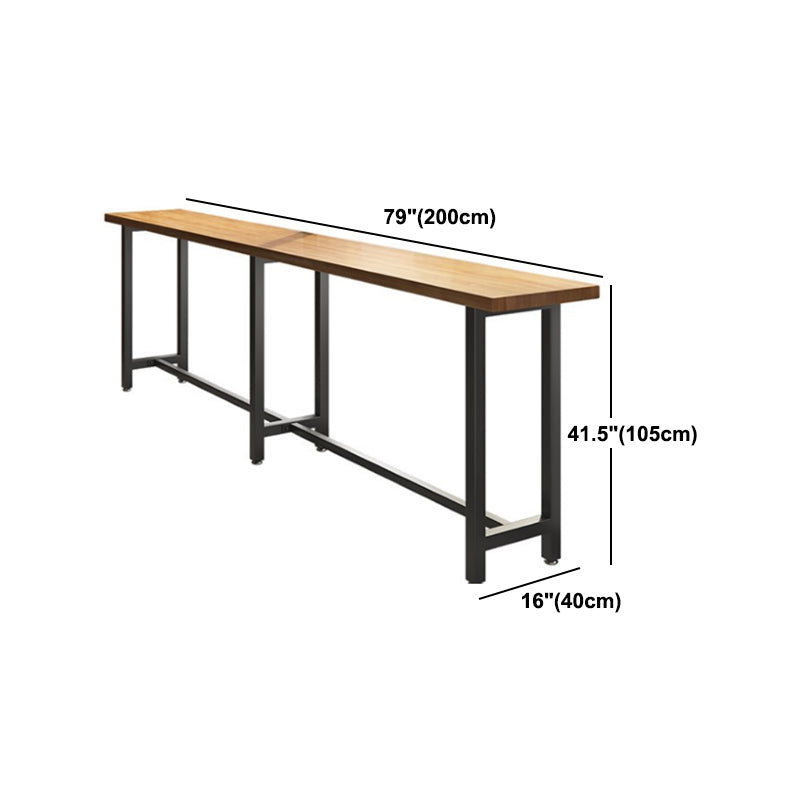 Modern Bar Table Set 1/7 Pieces Rectangle Pine Wood Counter Table for Shop Clearhalo 'Bar Furniture' 'furn' 'furn_home_bar_bar_sets' 'Furniture' 'Home Bars & Bar Sets' 'home_bar_bar_sets' 'Kitchen & Dining Furniture' 5812751