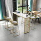 Juego de mesa de bar rectangular Glam, mesa de bar de piedra de 1/2/5 piezas con taburetes altos
