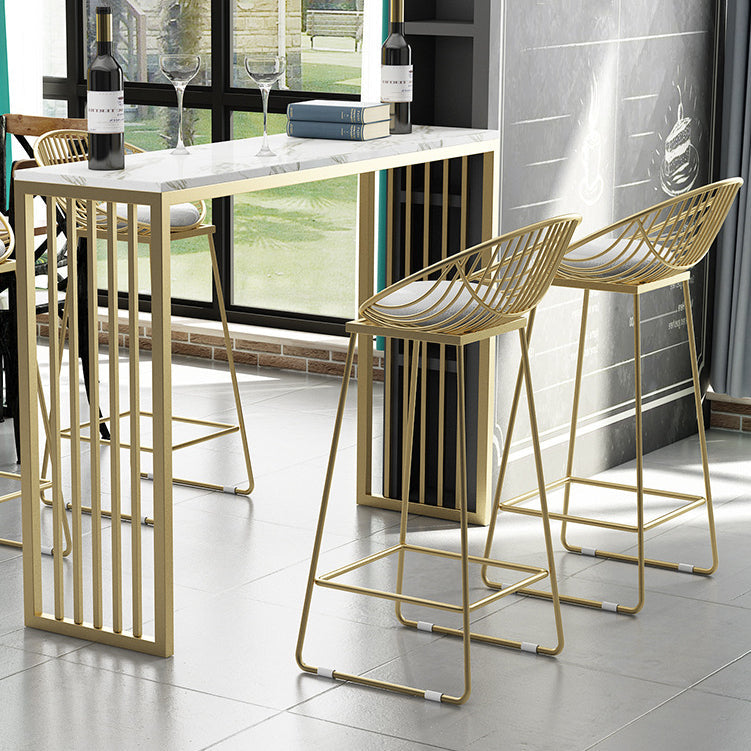 Juego de mesa de bar rectangular Glam, mesa de bar de piedra de 1/2/5 piezas con taburetes altos