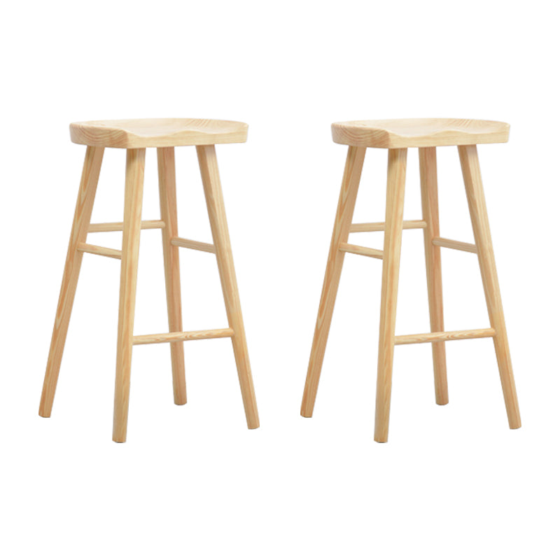 Ensemble de Table de pub rectangulaire luxueuse, 1/2 pièces, comptoir en bois avec tabourets sans dossier
