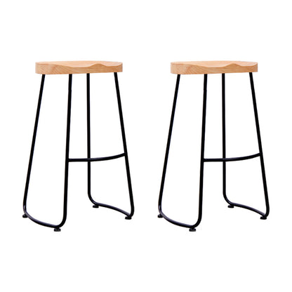 Ensemble de Table de pub rectangulaire luxueuse, 1/2 pièces, comptoir en bois avec tabourets sans dossier