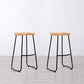 Ensemble de Table de pub rectangulaire luxueuse, 1/2 pièces, comptoir en bois avec tabourets sans dossier