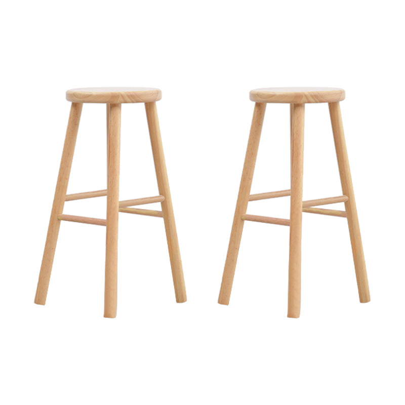 Ensemble de Table de pub rectangulaire luxueuse, 1/2 pièces, comptoir en bois avec tabourets sans dossier
