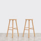 Ensemble de Table de pub rectangulaire luxueuse, 1/2 pièces, comptoir en bois avec tabourets sans dossier