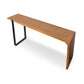 Ensemble de Table de pub rectangulaire luxueuse, 1/2 pièces, comptoir en bois avec tabourets sans dossier