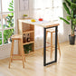 Glam 1/2/3 Pieces Bar Table Set Rectangle Bar Table with Wooden High Stools