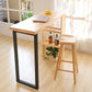Glam 1/2/3 Pieces Bar Table Set Rectangle Bar Table with Wooden High Stools