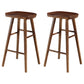 Modern Backless Counter Stool Armless Solid Wood Footrest Bar Stool Black 2 Piece Set Bar Stool(30"H) Clearhalo 'Bar Furniture' 'Bar Stools' 'bar_stools' 'furn' 'furn_bar_stools' 'Furniture' 'Kitchen & Dining Furniture' 5812845