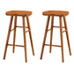 Modern Backless Counter Stool Armless Solid Wood Footrest Bar Stool Distressed Wood 2 Piece Set Bar Stool(30"H) Clearhalo 'Bar Furniture' 'Bar Stools' 'bar_stools' 'furn' 'furn_bar_stools' 'Furniture' 'Kitchen & Dining Furniture' 5812846