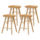 Modern Backless Counter Stool Armless Solid Wood Footrest Bar Stool Wood 4 Piece Set Short Stool(22"H) Clearhalo 'Bar Furniture' 'Bar Stools' 'bar_stools' 'furn' 'furn_bar_stools' 'Furniture' 'Kitchen & Dining Furniture' 5812847