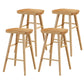 Modern Backless Counter Stool Armless Solid Wood Footrest Bar Stool Wood 4 Piece Set Counter Stool(26"H) Clearhalo 'Bar Furniture' 'Bar Stools' 'bar_stools' 'furn' 'furn_bar_stools' 'Furniture' 'Kitchen & Dining Furniture' 5812850