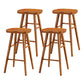 Modern Backless Counter Stool Armless Solid Wood Footrest Bar Stool Distressed Wood 4 Piece Set Counter Stool(26"H) Clearhalo 'Bar Furniture' 'Bar Stools' 'bar_stools' 'furn' 'furn_bar_stools' 'Furniture' 'Kitchen & Dining Furniture' 5812852
