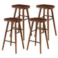 Modern Backless Counter Stool Armless Solid Wood Footrest Bar Stool Black 4 Piece Set Bar Stool(30"H) Clearhalo 'Bar Furniture' 'Bar Stools' 'bar_stools' 'furn' 'furn_bar_stools' 'Furniture' 'Kitchen & Dining Furniture' 5812854