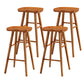 Modern Backless Counter Stool Armless Solid Wood Footrest Bar Stool Distressed Wood 4 Piece Set Bar Stool(30"H) Clearhalo 'Bar Furniture' 'Bar Stools' 'bar_stools' 'furn' 'furn_bar_stools' 'Furniture' 'Kitchen & Dining Furniture' 5812855