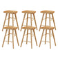 Modern Backless Counter Stool Armless Solid Wood Footrest Bar Stool Wood 6 Piece Set Short Stool(22"H) Clearhalo 'Bar Furniture' 'Bar Stools' 'bar_stools' 'furn' 'furn_bar_stools' 'Furniture' 'Kitchen & Dining Furniture' 5812856