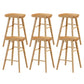 Modern Backless Counter Stool Armless Solid Wood Footrest Bar Stool Wood 6 Piece Set Counter Stool(26"H) Clearhalo 'Bar Furniture' 'Bar Stools' 'bar_stools' 'furn' 'furn_bar_stools' 'Furniture' 'Kitchen & Dining Furniture' 5812859