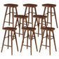 Modern Backless Counter Stool Armless Solid Wood Footrest Bar Stool Black 8 Piece Set Bar Stool(30"H) Clearhalo 'Bar Furniture' 'Bar Stools' 'bar_stools' 'furn' 'furn_bar_stools' 'Furniture' 'Kitchen & Dining Furniture' 5812872