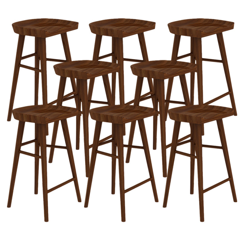 Armless Sattelsitzentheke Stuhl moderne Massivholzfußstützenstuhl Stuhl Stuhl