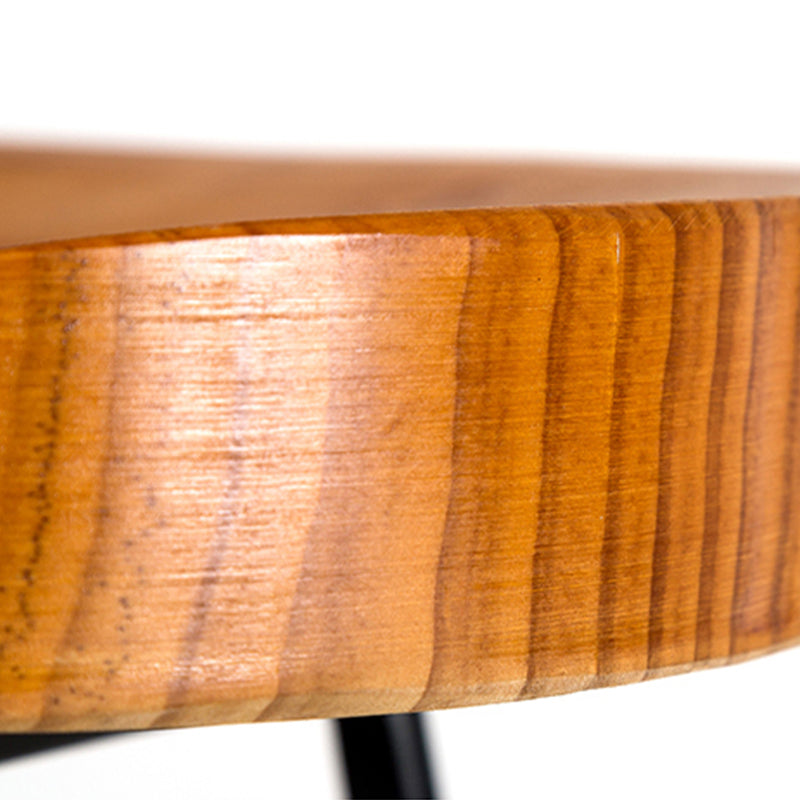 Industrial Backless Counter Stool Natural Wood Counter & Bar Stool for Coffee Shop Clearhalo 'Bar Furniture' 'Bar Stools' 'bar_stools' 'furn' 'furn_bar_stools' 'Furniture' 'Kitchen & Dining Furniture' 5812912