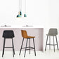 Indoor Leather Counter Chair Bucket Footrest Industrial Counter & Bar Stool
