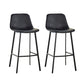 Indoor Leather Counter Chair Bucket Footrest Industrial Counter & Bar Stool