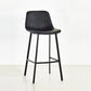 Indoor Leather Counter Chair Bucket Footrest Industrial Counter & Bar Stool