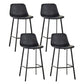 Indoor Leather Counter Chair Bucket Footrest Industrial Counter & Bar Stool