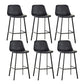 Indoor Leather Counter Chair Bucket Footrest Industrial Counter & Bar Stool