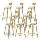 Glam Round Counter-height Stool Leather Footrest Bar Stool with Gold Base White 8 Piece Set Clearhalo 'Bar Furniture' 'Bar Stools' 'bar_stools' 'furn' 'furn_bar_stools' 'Furniture' 'Kitchen & Dining Furniture' 5812992