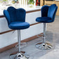 Contemporary Metal Barstool Velvet Footrest Low Back Stool with Swivel in Matte Finish Clearhalo 'Bar Furniture' 'Bar Stools' 'bar_stools' 'furn' 'furn_bar_stools' 'Furniture' 'Kitchen & Dining Furniture' 5813178
