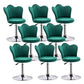 Contemporary Metal Barstool Velvet Footrest Low Back Stool with Swivel in Matte Finish Blackish Green 8 Piece Set Short Stool(20"H) Clearhalo 'Bar Furniture' 'Bar Stools' 'bar_stools' 'furn' 'furn_bar_stools' 'Furniture' 'Kitchen & Dining Furniture' 5813182