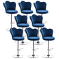 Contemporary Metal Barstool Velvet Footrest Low Back Stool with Swivel in Matte Finish Royal Blue 8 Piece Set Bar Stool(31"H) Clearhalo 'Bar Furniture' 'Bar Stools' 'bar_stools' 'furn' 'furn_bar_stools' 'Furniture' 'Kitchen & Dining Furniture' 5813186