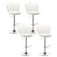 Contemporary Metal Barstool Velvet Footrest Low Back Stool with Swivel in Matte Finish White 4 Piece Set Bar Stool(31"H) Clearhalo 'Bar Furniture' 'Bar Stools' 'bar_stools' 'furn' 'furn_bar_stools' 'Furniture' 'Kitchen & Dining Furniture' 5813187