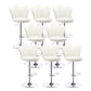 Contemporary Metal Barstool Velvet Footrest Low Back Stool with Swivel in Matte Finish White 8 Piece Set Bar Stool(31"H) Clearhalo 'Bar Furniture' 'Bar Stools' 'bar_stools' 'furn' 'furn_bar_stools' 'Furniture' 'Kitchen & Dining Furniture' 5813189