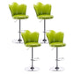 Contemporary Metal Barstool Velvet Footrest Low Back Stool with Swivel in Matte Finish Dark Army Green 4 Piece Set Bar Stool(31"H) Clearhalo 'Bar Furniture' 'Bar Stools' 'bar_stools' 'furn' 'furn_bar_stools' 'Furniture' 'Kitchen & Dining Furniture' 5813192