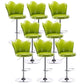 Contemporary Metal Barstool Velvet Footrest Low Back Stool with Swivel in Matte Finish Dark Army Green 8 Piece Set Bar Stool(31"H) Clearhalo 'Bar Furniture' 'Bar Stools' 'bar_stools' 'furn' 'furn_bar_stools' 'Furniture' 'Kitchen & Dining Furniture' 5813194