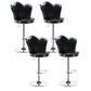 Contemporary Metal Barstool Velvet Footrest Low Back Stool with Swivel in Matte Finish Black 4 Piece Set Bar Stool(31"H) Clearhalo 'Bar Furniture' 'Bar Stools' 'bar_stools' 'furn' 'furn_bar_stools' 'Furniture' 'Kitchen & Dining Furniture' 5813195