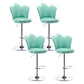 Contemporary Metal Barstool Velvet Footrest Low Back Stool with Swivel in Matte Finish Green 4 Piece Set Bar Stool(31"H) Clearhalo 'Bar Furniture' 'Bar Stools' 'bar_stools' 'furn' 'furn_bar_stools' 'Furniture' 'Kitchen & Dining Furniture' 5813203