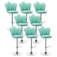 Contemporary Metal Barstool Velvet Footrest Low Back Stool with Swivel in Matte Finish Green 8 Piece Set Bar Stool(31"H) Clearhalo 'Bar Furniture' 'Bar Stools' 'bar_stools' 'furn' 'furn_bar_stools' 'Furniture' 'Kitchen & Dining Furniture' 5813204