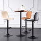 Hedendaagse metalen barstool PU lederen barstools in matte afwerking voor thuis