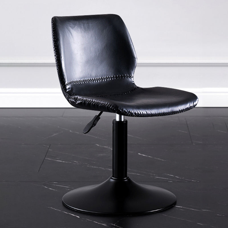 Contemporary Metal Barstool PU Leather Barstools in Matte Finish for Home Black 1 Piece Short Stool(20"H) Clearhalo 'Bar Furniture' 'Bar Stools' 'bar_stools' 'furn' 'furn_bar_stools' 'Furniture' 'Kitchen & Dining Furniture' 5813506