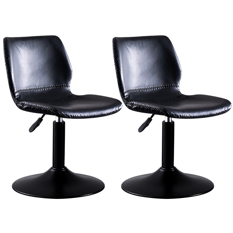 Contemporary Metal Barstool PU Leather Barstools in Matte Finish for Home